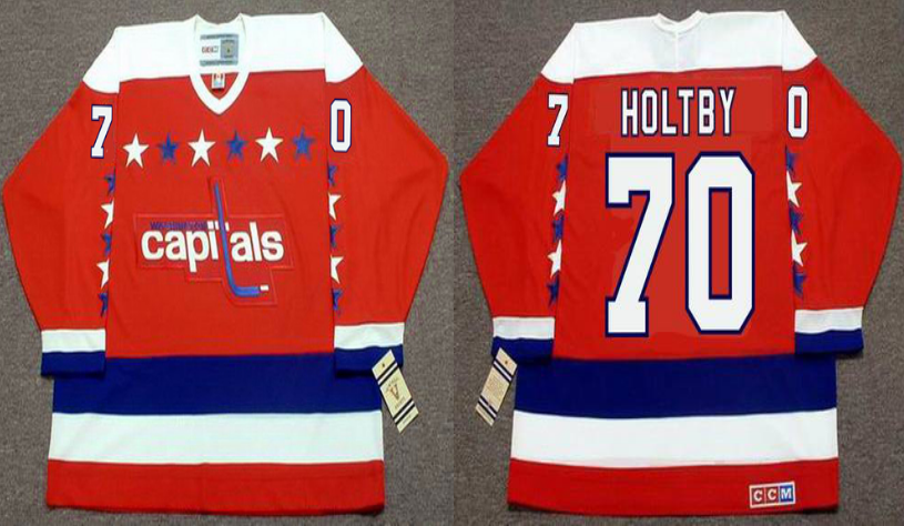 2019 Men Washington Capitals #70 Holtby red CCM NHL jerseys